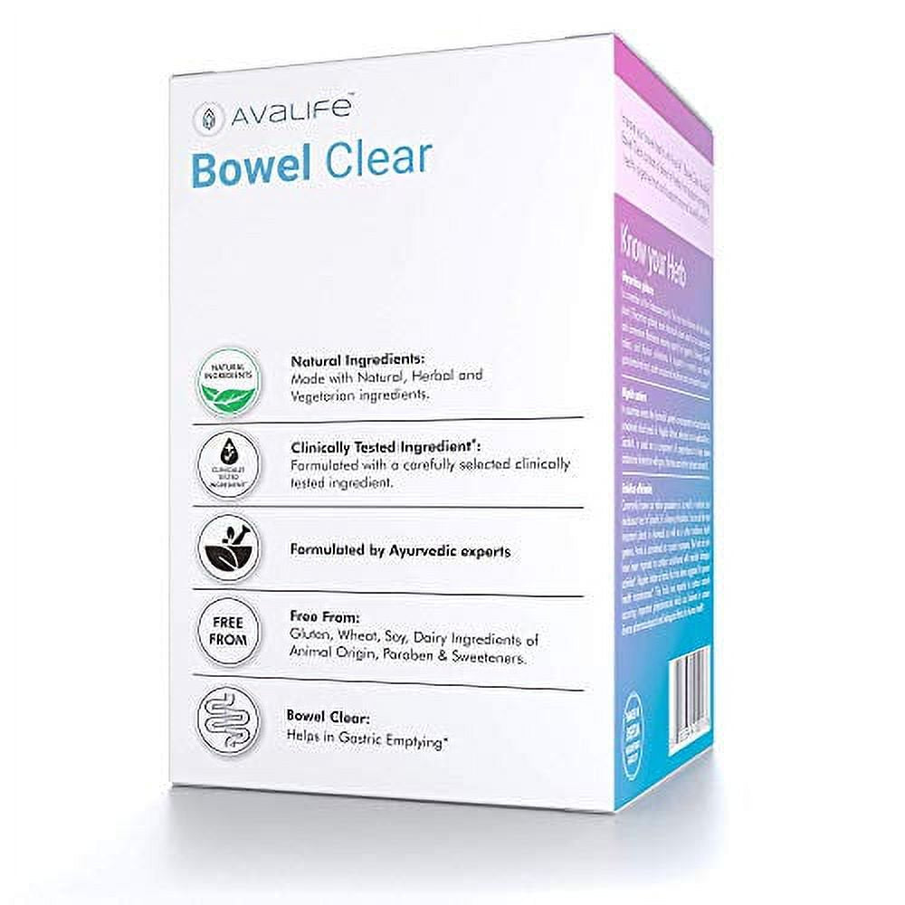 Avalife Bowel Clear - Natural Bowel Cleanse Supplements, 60 Capsules