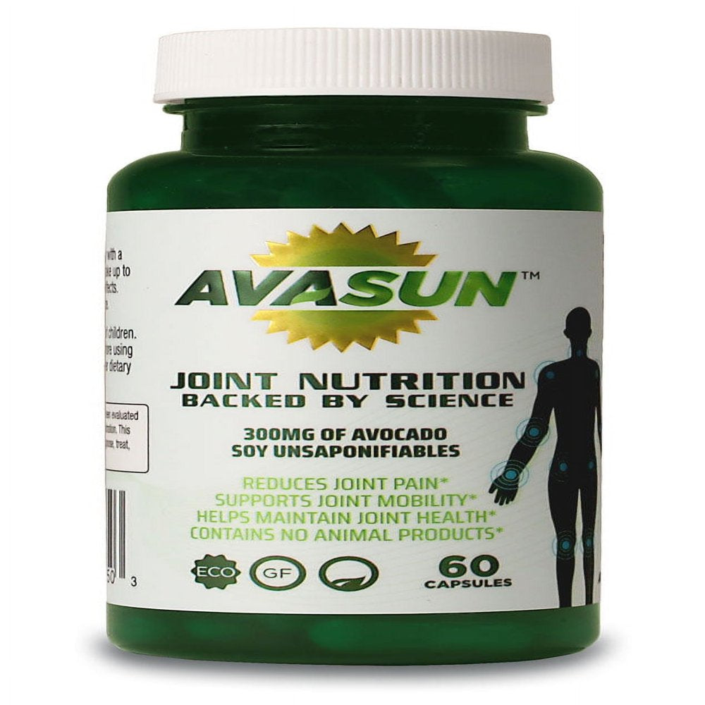 Avasun, Joint Nutrition Backed by Science, Avocado Soy Unsaponifiable, 300Mg, 60 Day Supply, Bone Strength Supplements, Joint Supplements