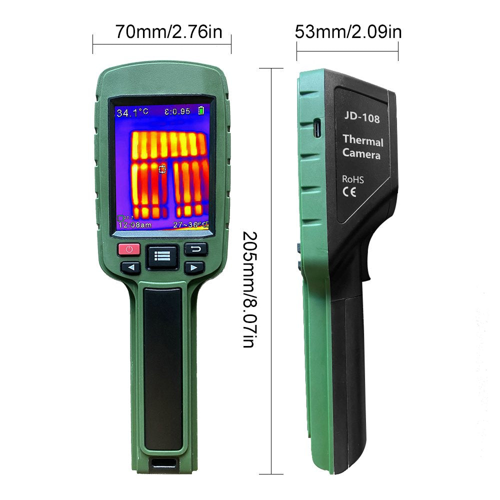 Docooler JD-108 160*120 Infrared Thermal Imager Portable Color Digital Display Heating Detector Handheld Temperature Imaging Camera