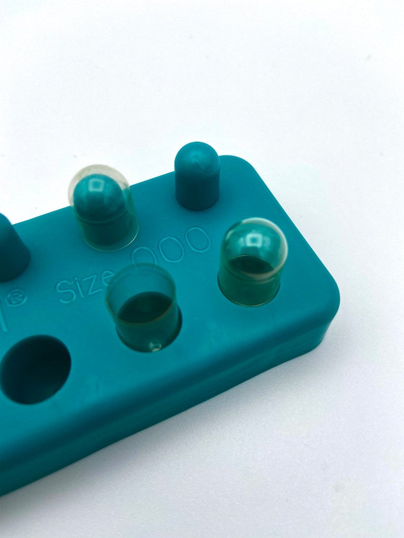Capsule Storage Tray in TEAL ( Size 000 ) Organizer Rack Pill Holder by Myaromapal