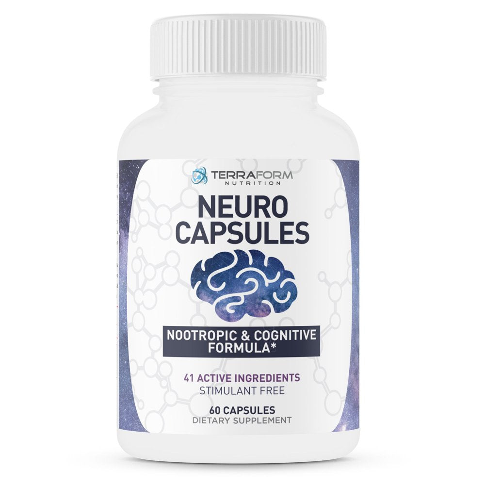 Nootropic Supplements – Neuro Capsules - Improve Focus, Clarity & Memory - Expertly Formulated Nootropic to Boost Mental Performance – Made in USA – 1 Month