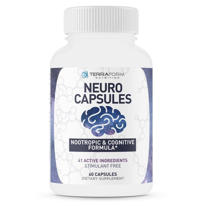 Nootropic Supplements – Neuro Capsules - Improve Focus, Clarity & Memory - Expertly Formulated Nootropic to Boost Mental Performance – Made in USA – 1 Month