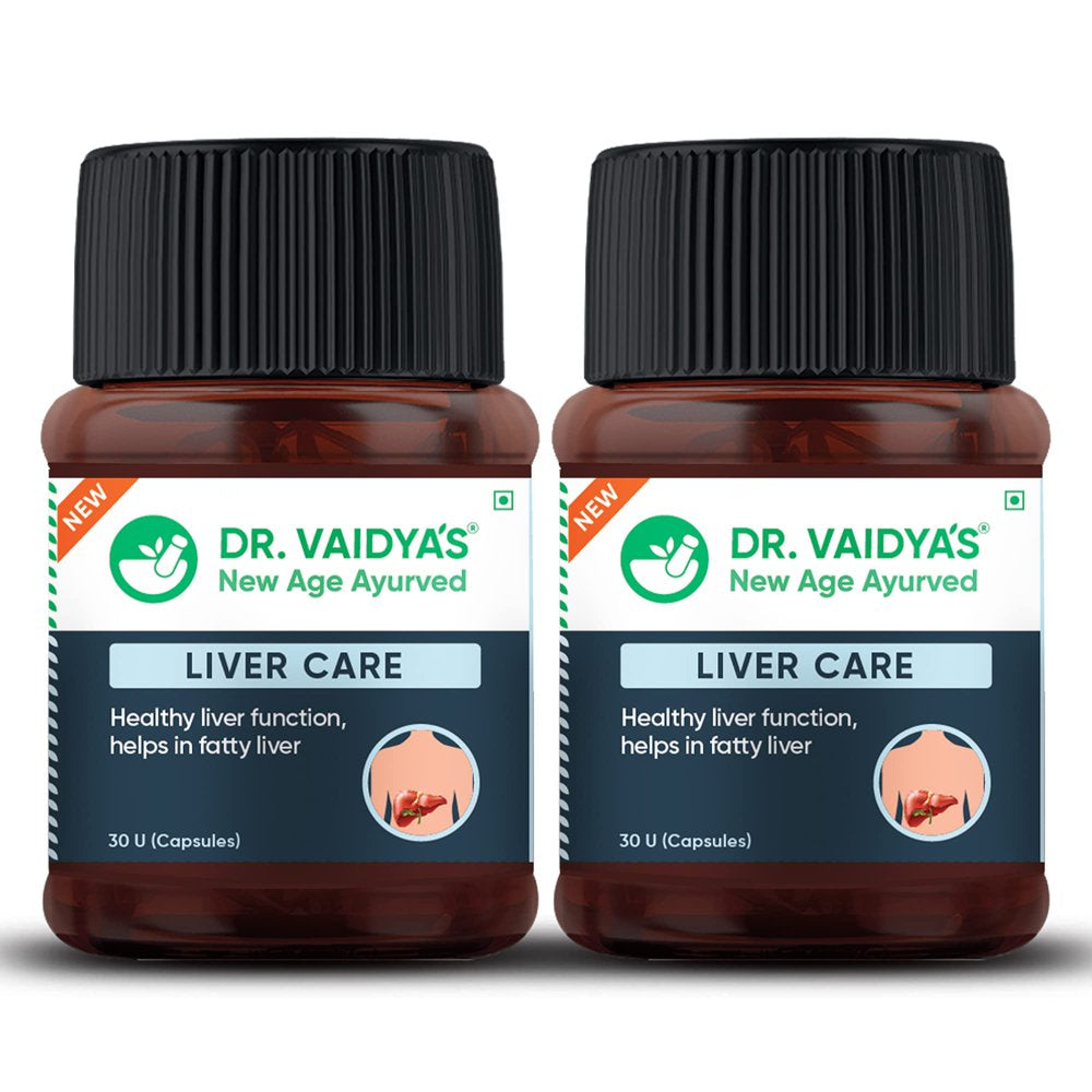 DR. VAIDYA'S New Age Ayurveda Liver Care - a Complete Liver Protector That Supports Liver Health and Helps with Fatty Liver Pack of 2 (30 Capsules)