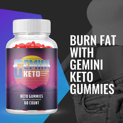 (5 Pack) Gemini Keto Gummies - Supplement for Weight Loss - Energy & Focus Boosting Dietary Supplements for Weight Management & Metabolism - Fat Burn - 300 Gummies