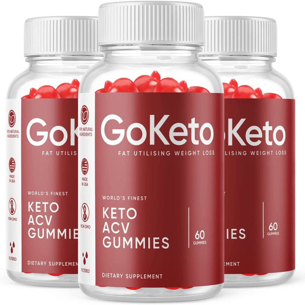 (3 Pack) Go Keto ACV Gummies - Supplement for Weight Loss - Energy & Focus Boosting Dietary Supplements for Weight Management & Metabolism - Fat Burn - 180 Gummies - Nutricity.com.au