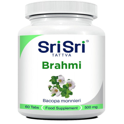 Sri Sri Tattva Brahmi - Memory & Cognition Focus and Concentration Memory Enhancement 60 Tab 500-Mg