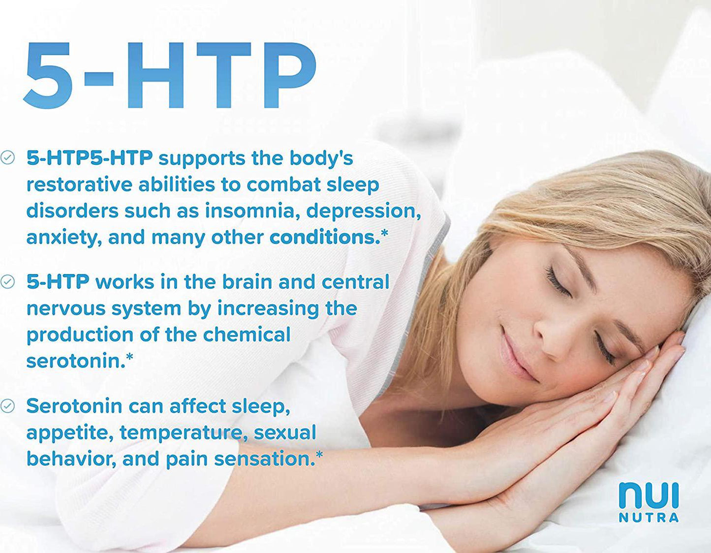 5HTP Supplement 200mg | 60 Capsules - Brain, Mood, Stress, and Sleep Support | Extra Strength 5-Hydroxytryptophan (Vegan, Gluten Free, Non-GMO, 3rd Party Lab Tested)