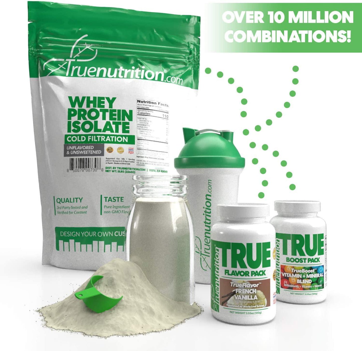 5LBS Unflavored Grass Fed Beef Protein Powder Isolate - Paleo, Keto, Carnivore, Sugar-Free, Lactose-Free - Customize Your Protein with Two Free TrueBoost or TrueFlavor Protein Shake Enhancements