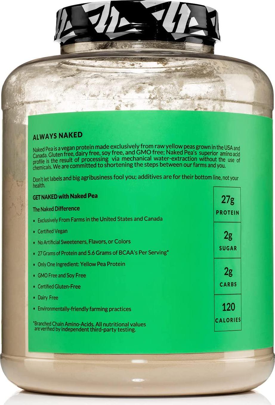 5LB 100% Pea Protein Powder from North American Farms - Vegan Pea Protein Isolate - Plant Protein Powder, Easy to Digest - Speeds Muscle Recovery