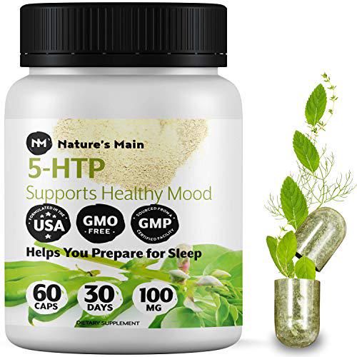 5 HTP 100 mg Serotonin Supplements Relaxation Supplement 60 5Htp Supplement Happy Pills