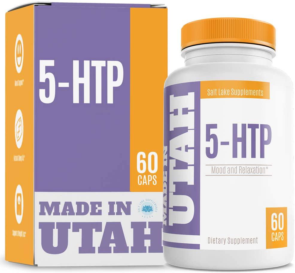 5-HTP 200mg with Calcium - Naturally Supports Serotonin Levels to Promote Relaxing Sleep, Better Rest, and a More Positive Mood - Plant-Based and Derived from Griffonia Extract