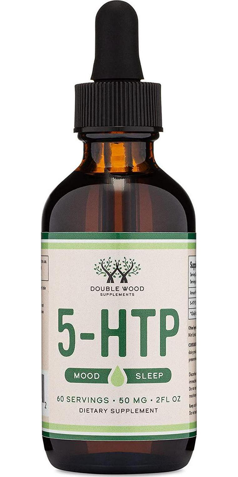5 HTP Liquid Drops - More Absorbable and Effective Than 5HTP Capsules (60 Servings of 50mg 99%+ 5-HTP) Serotonin Supplement for Mood and Sleep by Double Wood Supplements