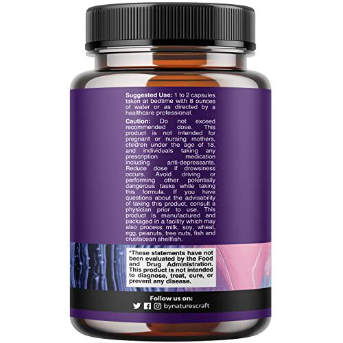 5 HTP Supplement 5-Hydroxytryptophan - 5HTP 100mg Gentle Herbal Sleep Supplement and Mood Enhancer - 5-HTP 100 mg Mood Support Supplement and Sleep Support Capsules from Griffonia Simplicifolia