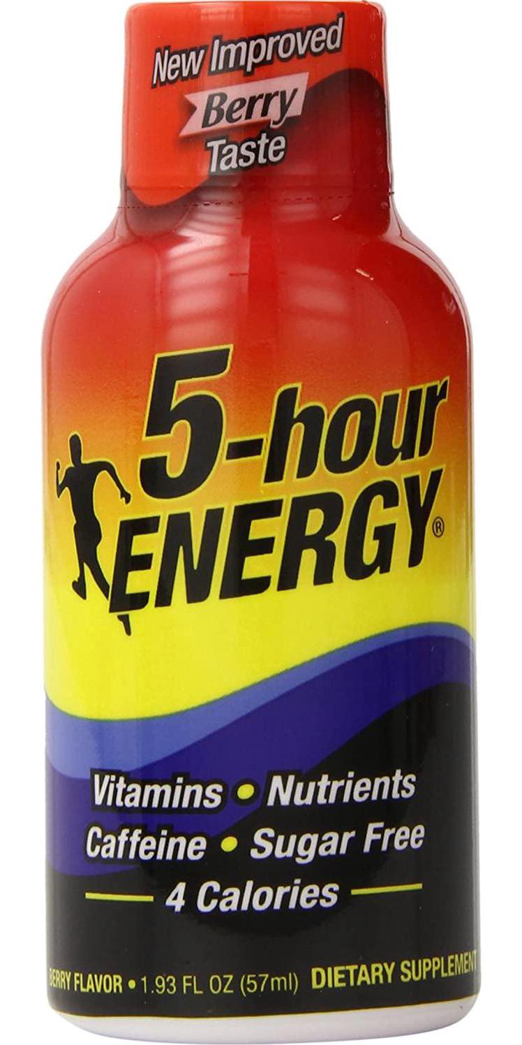 5-Hour Energy Dietary Supplement New Improved Berry Taste 1.93 Fl OZ Pack of 24