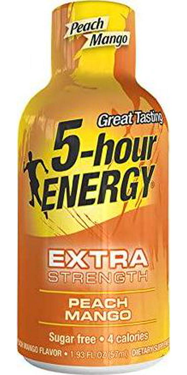 5 Hour Energy Extra Strength Drink Shot, Peach/Mango, 6 Count
