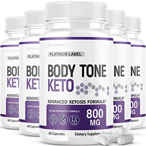 (5 Pack) Body Tone Keto Pills Advanced Pioneer Shark Formula 800 mg (300 Capsules)
