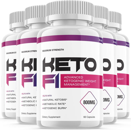 (5 Pack) Keto F1 Pills Advanced Ketogenic Support Shark Keto Tank (300 Capsules)