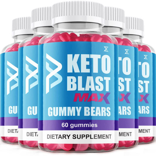 (5 Pack) Ketos Blast Gummies, Ketos Blast Gummy Bears, Ketos Blast 800mg Shark Gummi Tank Bears, Ketos Blast Gumies Opra Oprah, Ketoblast Pills (300 Gummies)