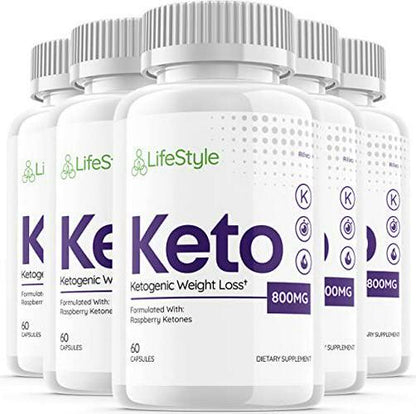 (5 Pack) Lifestyle Keto Pills Life Style Shark Ketogenic Tank (300 Capsules)