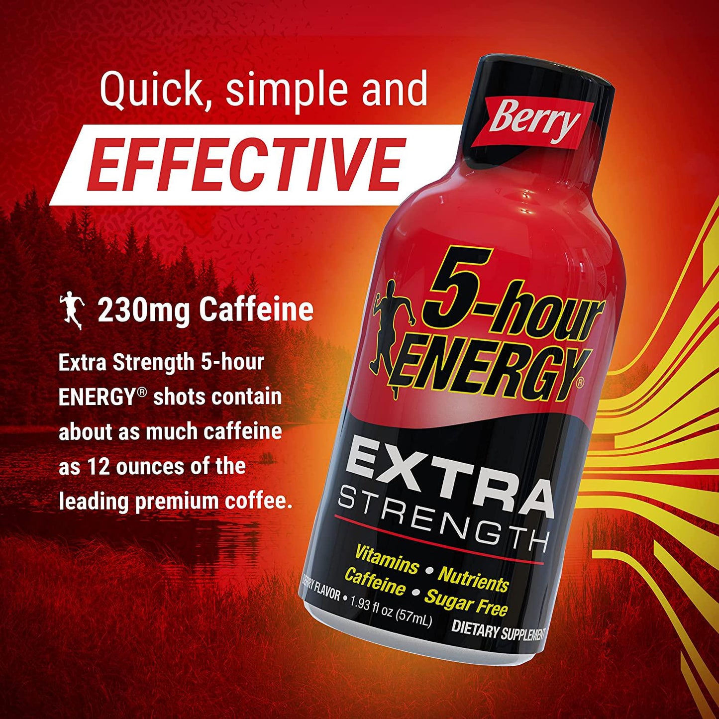 5-hour ENERGY Shot, Extra Strength Berry, 1.93 Ounce - 30 Count
