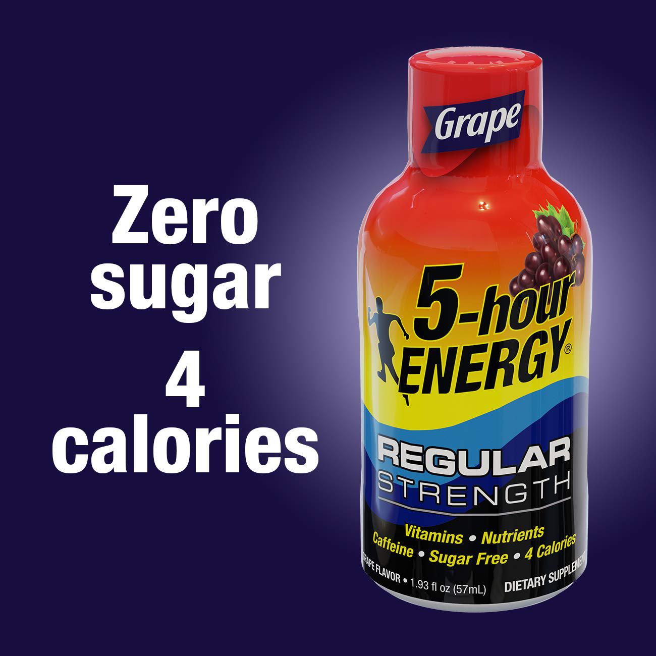 5-hour ENERGY Shot, Regular Strength Grape, 1.93 Ounce, 24 Count