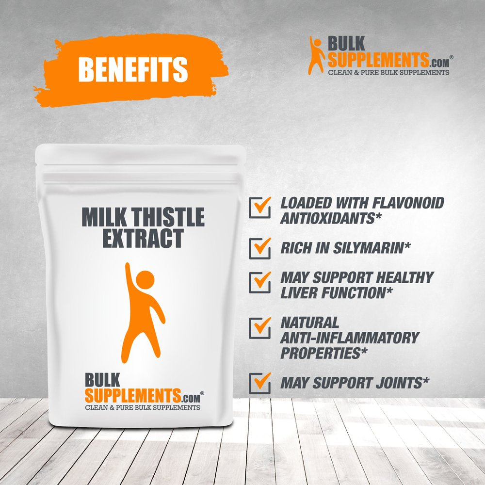 Bulksupplements.Com Milk Thistle Extract Powder - Liver Support - Silymarin Milk Thistle (500 Grams - 1.1 Lbs)