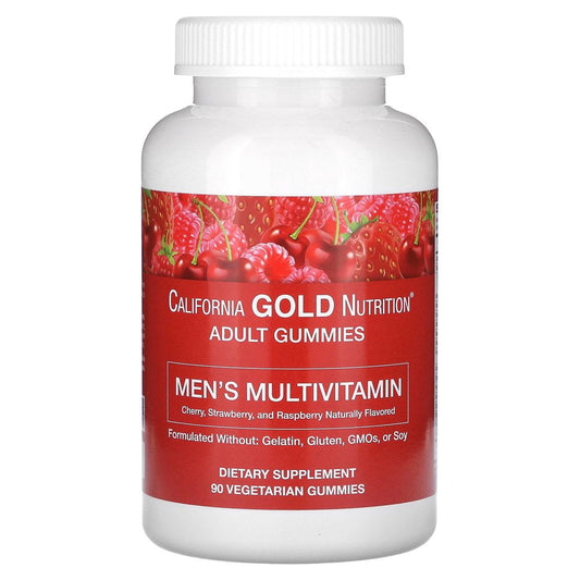 California Gold Nutrition Men'S Multivitamin Gummies, Mixed Berry and Fruit Flavor, 90 Gummies