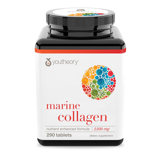 Youtheory Marine Collagen , 290 Count (1 Bottle)