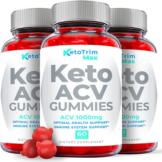 (3 Pack) Keto Trim Max Keto ACV Gummies - Supplement for Weight Loss - Energy & Focus Boosting Dietary Supplements for Weight Management & Metabolism - Fat Burn - 180 Gummies - Nutricity.com.au