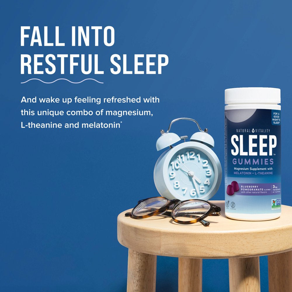 Natural Vitality SLEEP Magnesium Supplement Gummies, 60 Count
