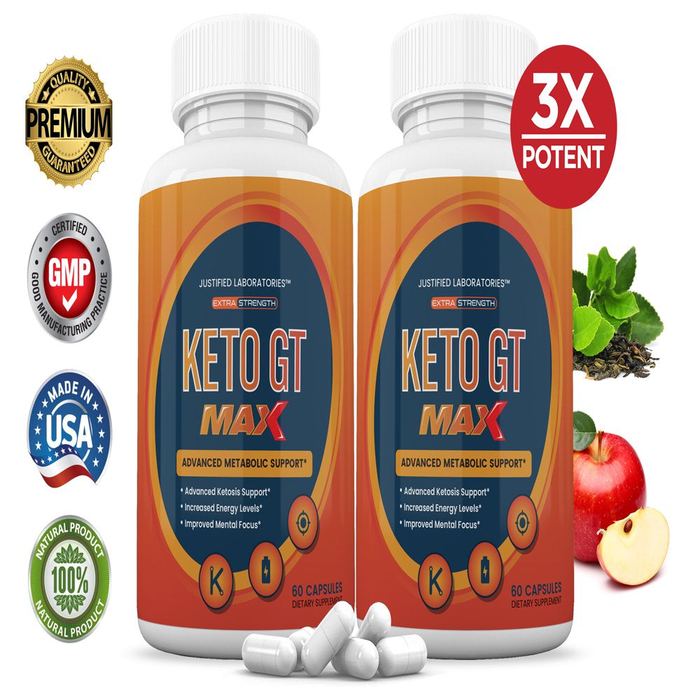 (2 Pack) Keto GT 1200 MG Ketogenic Pills Supplement Includes Gobhb Exogenous Ketones 120 Capsules - Nutricity.com.au