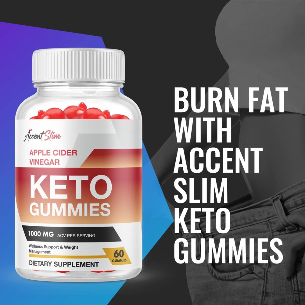 (2 Pack) Accent Slim Keto ACV Gummies - Supplement for Weight Loss - Energy & Focus Boosting Dietary Supplements for Weight Management & Metabolism - Fat Burn - 120 Gummies - Nutricity.com.au