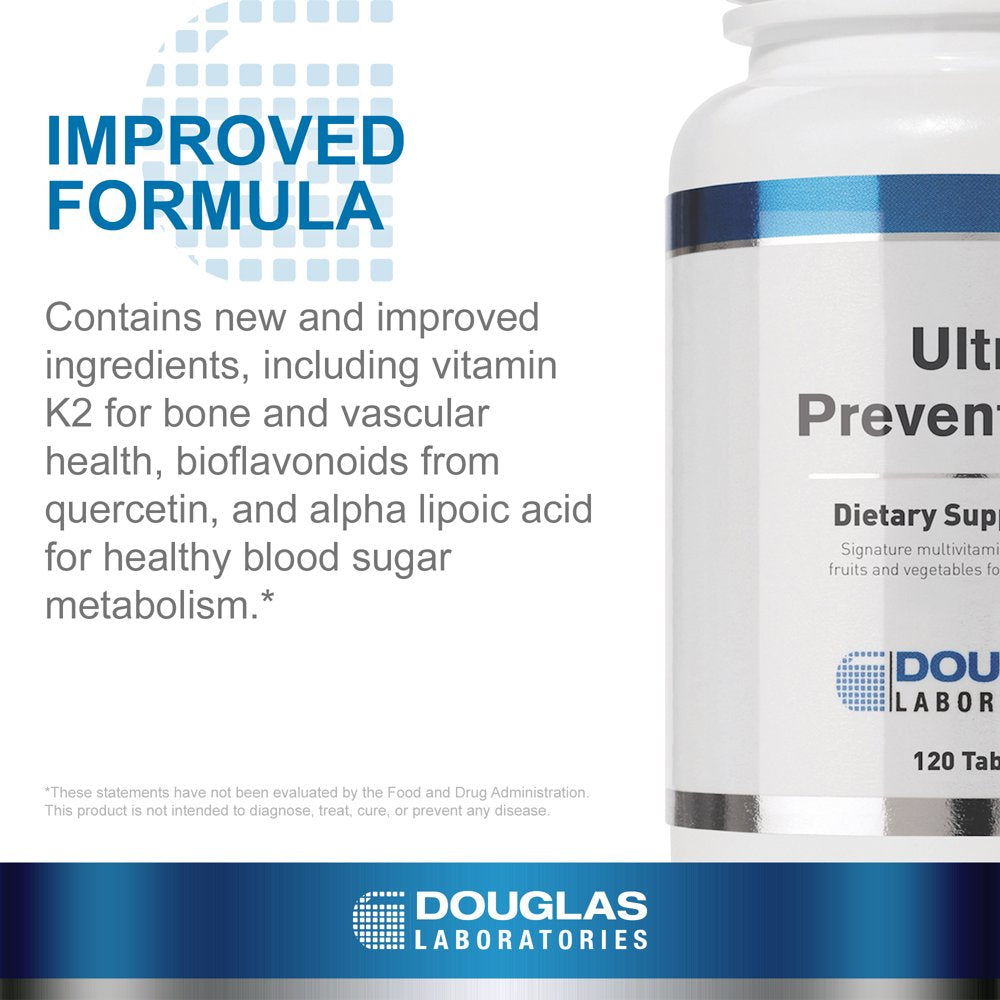 Douglas Laboratories - Ultra Preventive X - Multivitamin Mineral Formula with Fruits and Vegetables for Daily Wellness - 120 Tablets