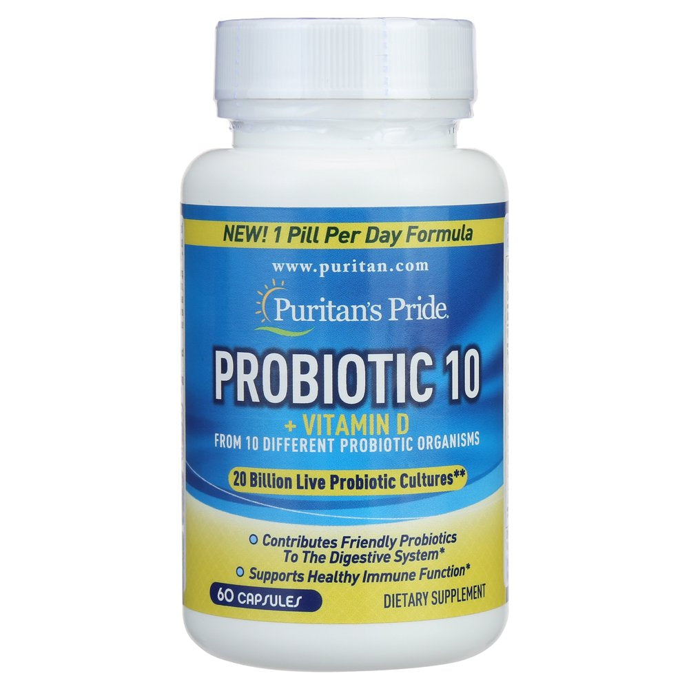 Puritans Pride Rapid Release Probiotic 10 Capsules 120 Count