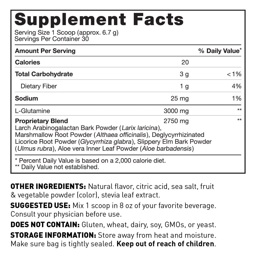 Amy Myers MD Leaky Gut Revive Powder for Gut Repair - L Glutamine, Slippery Elm - Supports Constipation, IBS, Diarrhea, Bloating, Heartburn, SIBO - Licorice & Marshmallow Root - Strawberry Lemonade