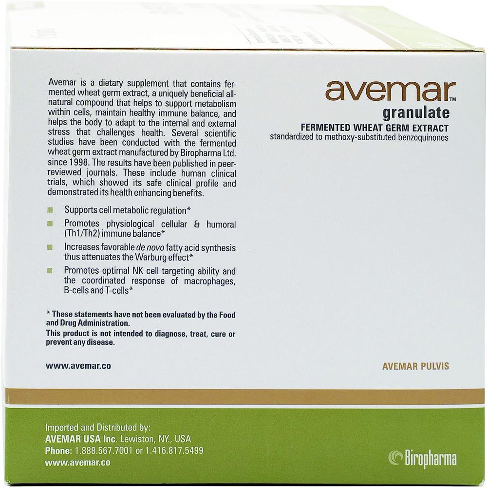 Avemar AWGE Fermented Wheat Germ Extract 30 Packets 510 G (18 Oz)