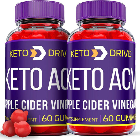 (2 Pack) Keto Drive Keto ACV Gummies - Supplement for Weight Loss - Energy & Focus Boosting Dietary Supplements for Weight Management & Metabolism - Fat Burn - 120 Gummies - Nutricity.com.au