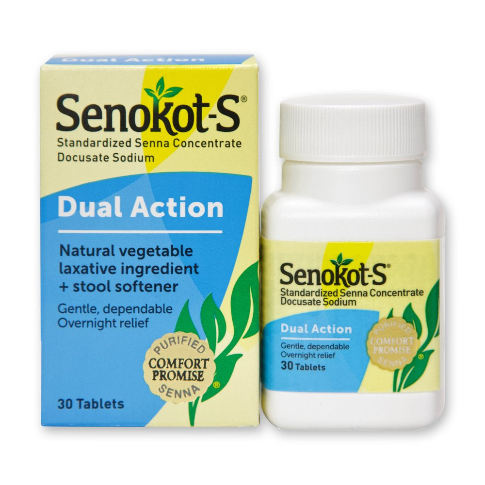 Senokot-S® Dual Action Senna plus Stool Softener Laxative Tablets, 30 Ct