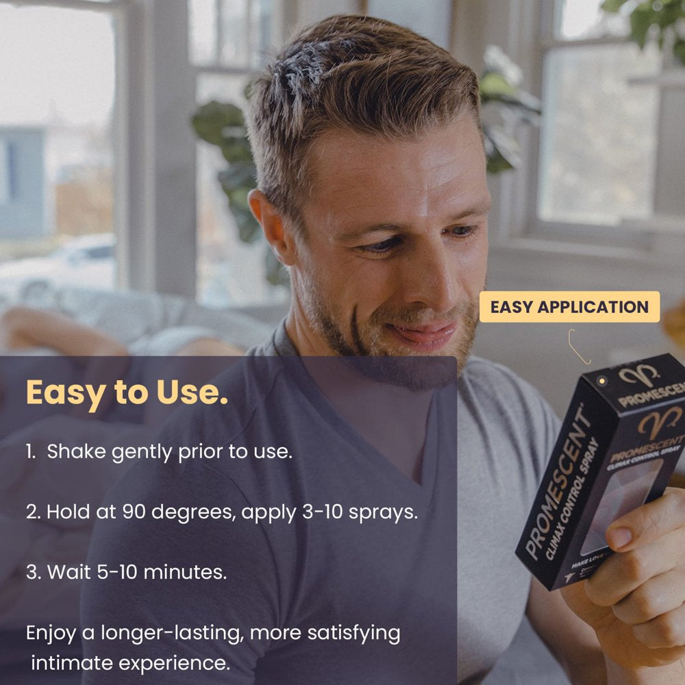 Promescent Delay Spray for Men - Lidocaine Spray for Climax Control to Last Longer, 2.6 Ml