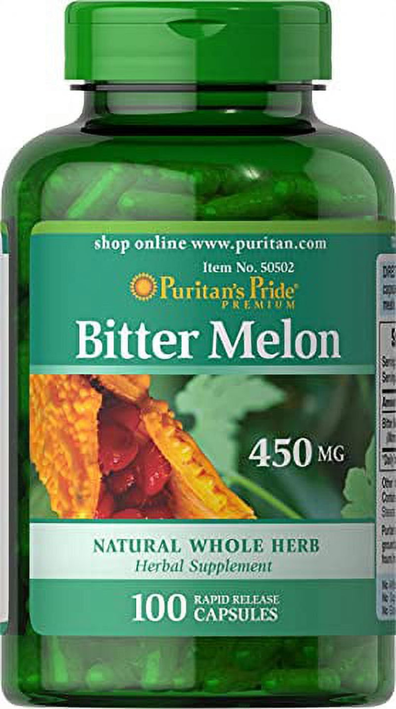 Bitter Melon 450 Mg, 100 Count by Puritan'S Pride, White15-205