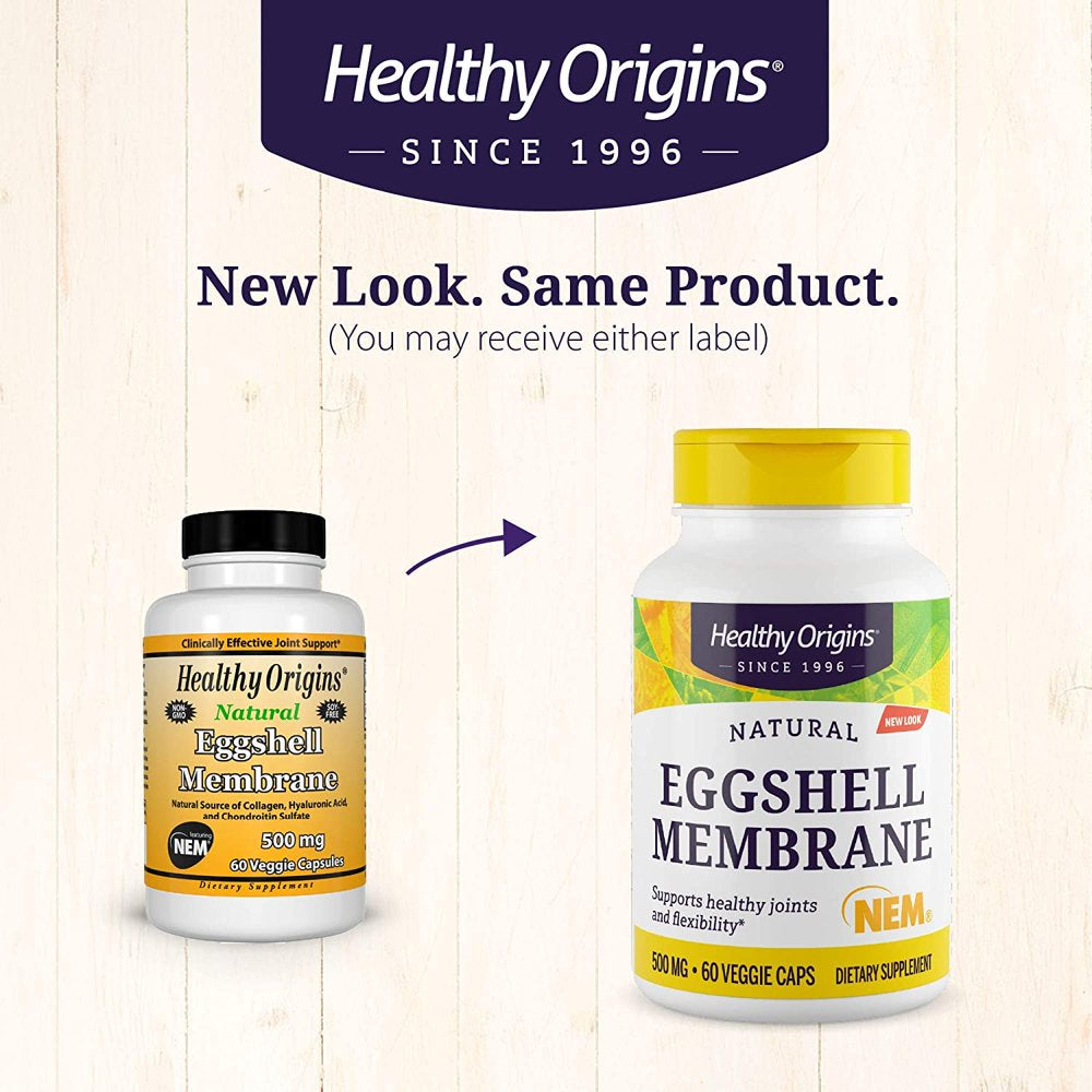 Healthy Origins Eggshell Membrane 500 Mg (NEM, Non-Gmo, Gluten Free, Joint Support), 60 Veggie Caps