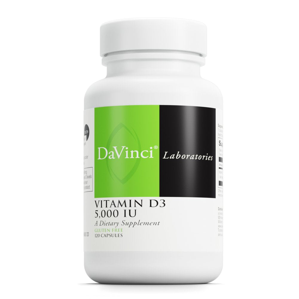 Davinci Labs Vitamin D3 5000 IU - Support Healthy Bones & Immune Health* - 120 Capsules