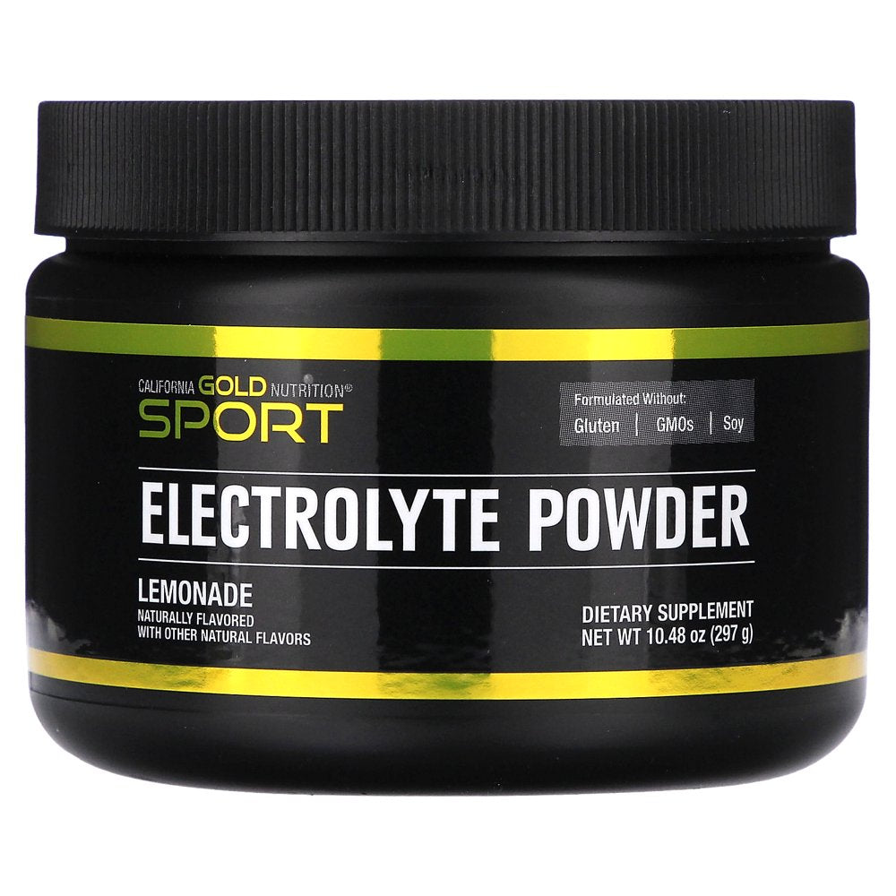 California Gold Nutrition SPORT - Electrolyte Powder, Natural Lemonade, 10.48 Oz. (297 G)