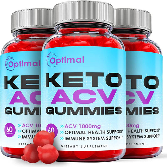 (3 Pack) Optimal Keto ACV Gummies - Supplement for Weight Loss - Energy & Focus Boosting Dietary Supplements for Weight Management & Metabolism - Fat Burn - 180 Gummies - Nutricity.com.au