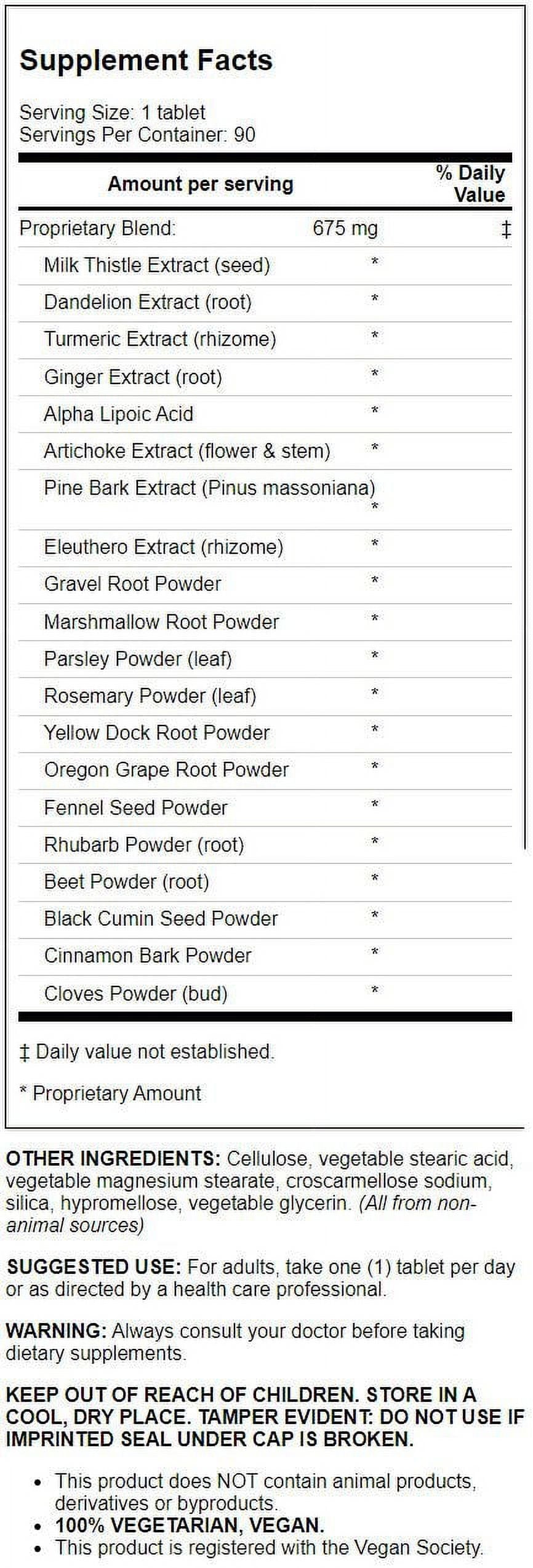 Deva Nutrition - Liver Support Vegan 675 Mg. - 90 Tablets