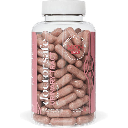 Doctor Safe D Mannose Supplement with Cranberry Extract for Urinary Health Support, 120 Capsules