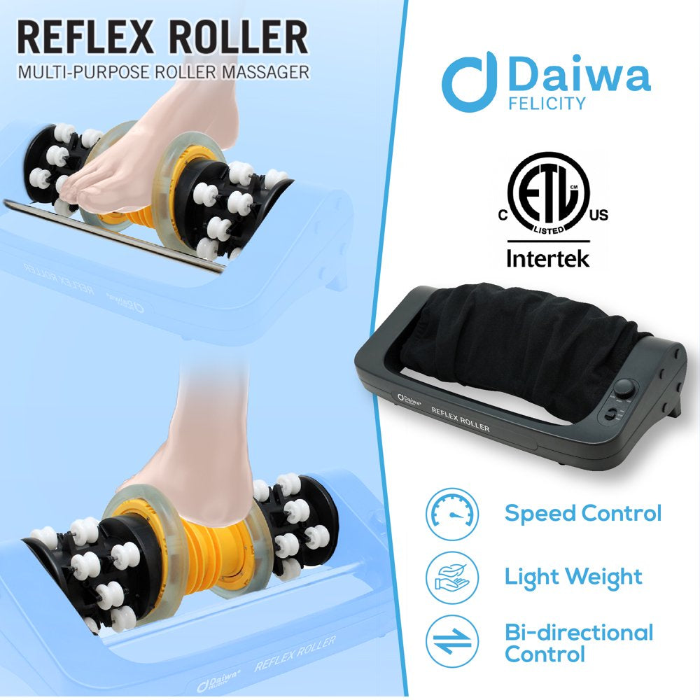 Electric Foot Massager Calf Roller Reflexology Shiatsu Acupressure Massage Daiwa Felicity Reflex Roller