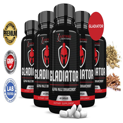 (5 Pack) Gladiator Alpha Advanced Men'S Health Formula 1484Mg 300 Capsules