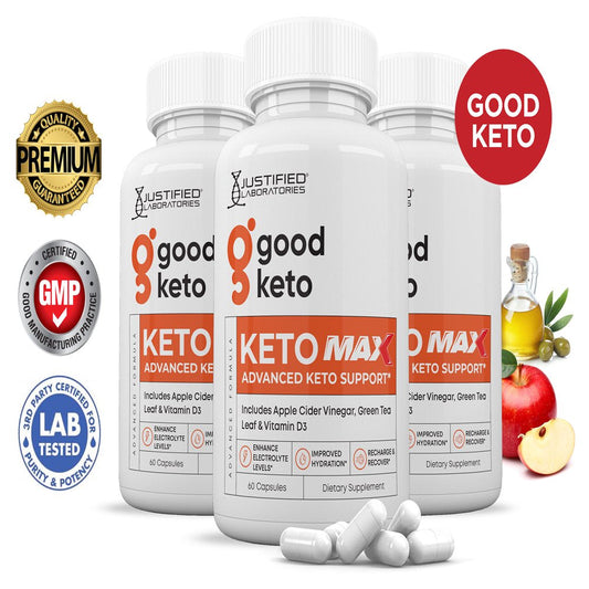 (3 Pack) Good Keto ACV MAX Pills 1675Mg Alternative to Gummies Dietary Supplement 180 Capsules - Nutricity.com.au