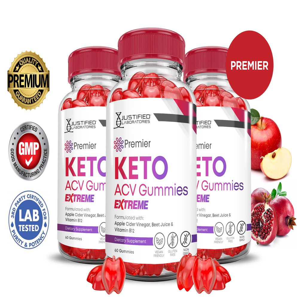 (3 Pack) Premier Keto Extreme ACV Gummies 2000Mg Dietary Supplement 180 Gummys - Nutricity.com.au